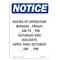 Signmission OSHA Notice, Sign, 5" Height, Friday Sign, 5" X 3.5", Portrait OS-NS-D-35-V-13544 - alternate 1